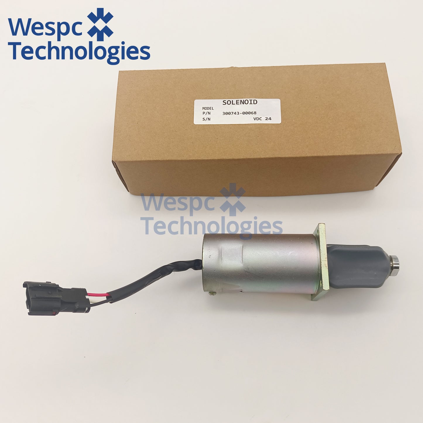 24V Shutdown Solenoid Valve 65.25900-6006A 300743-00068 For DAEWOO Doosan D1146T