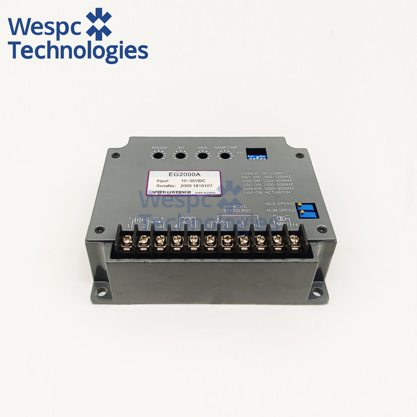Electronic Governor EG2000 Generator Set Governor DC Electronic Speed Controller