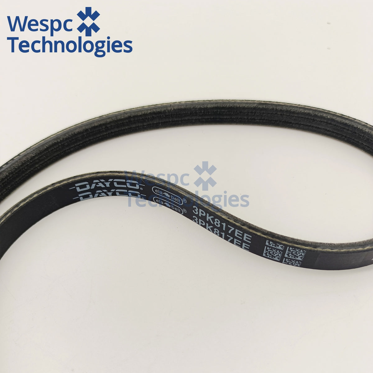 Original DAYCO 3PK817EE Stretch Fit Poly-V Belt 3 Ribs 817mm For AC Compressor Tensioner-Free Drive