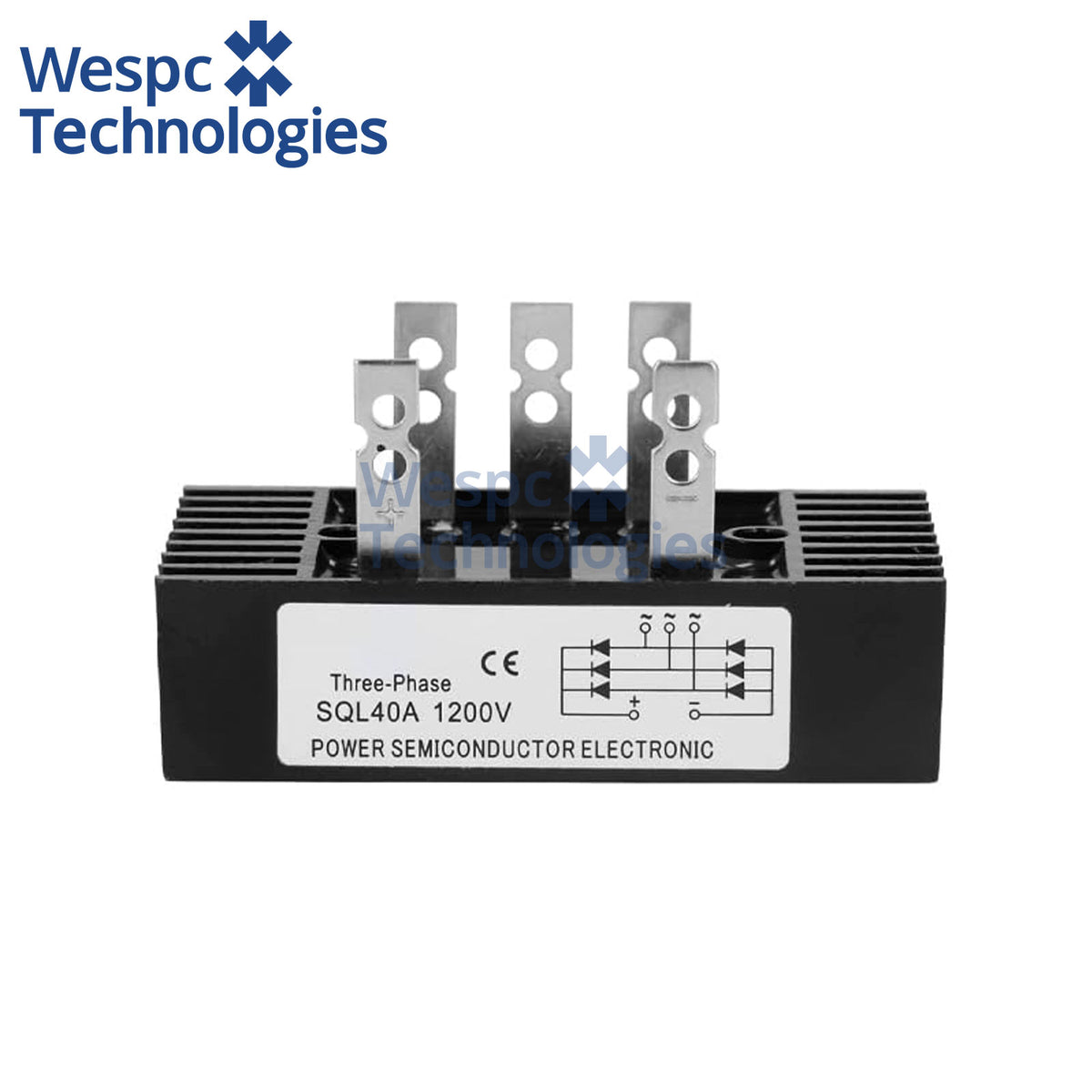 SQL40A Three Phase Power Semiconductor Electronic 1200V 40A Alternator Diode Rectifier for Diesel Generator