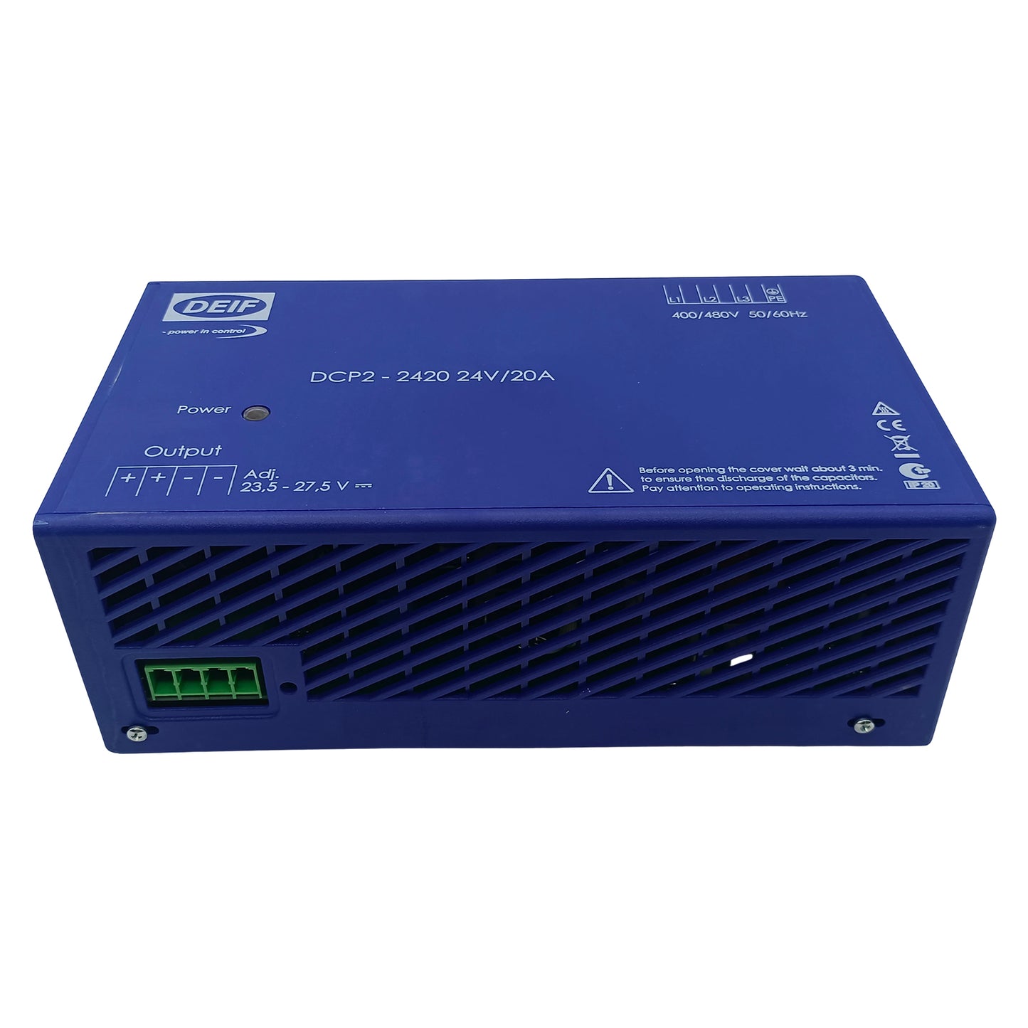 Original DEIF DCP2-2420 24V 20A Switch Mode Battery Charger DC Power Supply