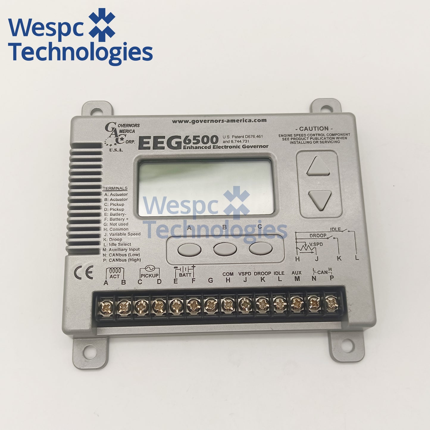 Original EEG6500 Digital Electronic Speed Generator Controller 12V/24V Multi-V DC LCD Display Diesel Gas Engine Speed Control Replace ESD5500E