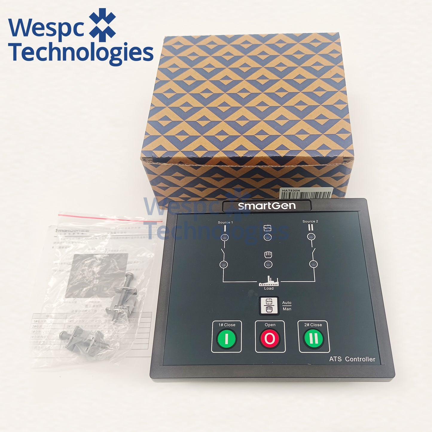 Original Smartgen HAT530N ATS Controller Automatic Transfer Switch Control Panel