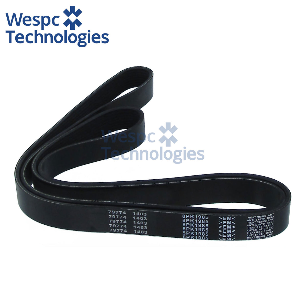 Genuine Gates 8PK1985 Micro‑V Heavy‑Duty Serpentine Belt 8 Ribs 1985mm EPDM Multi‑Accessory Drive Belt