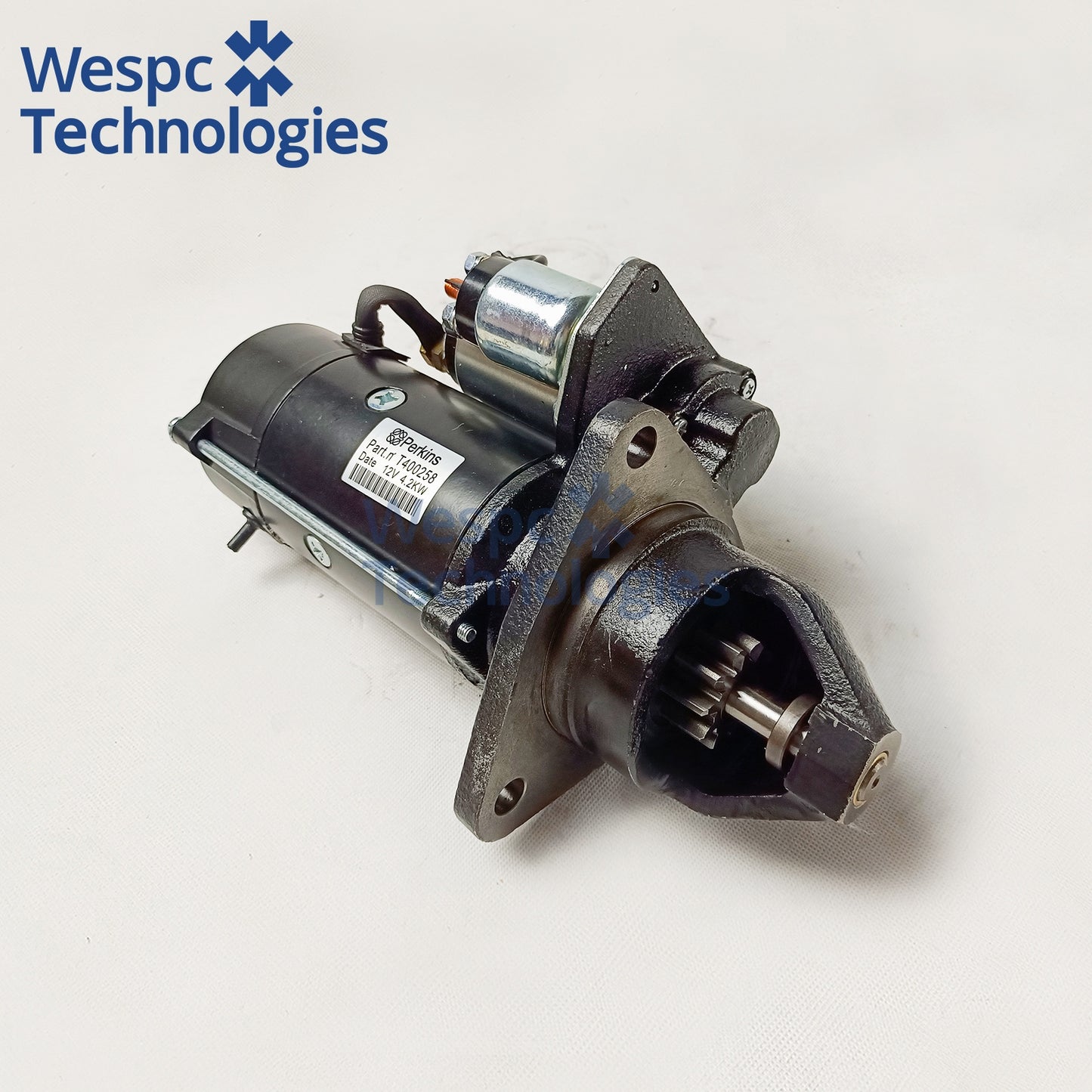 12V 4.2KW 10T Starter Motor T400258 Replacement Electrical Part Fits Perkins 1106 Series Diesel Engine